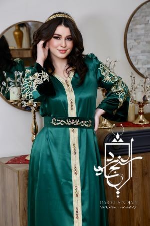 Caftan Zaphira Vert Emeraude