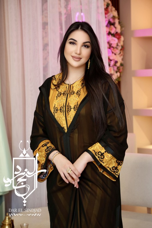 Djellaba Jawaher moutarde