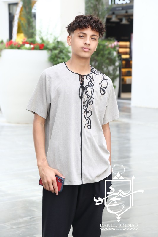 Ensemble Saqr Beige Gris