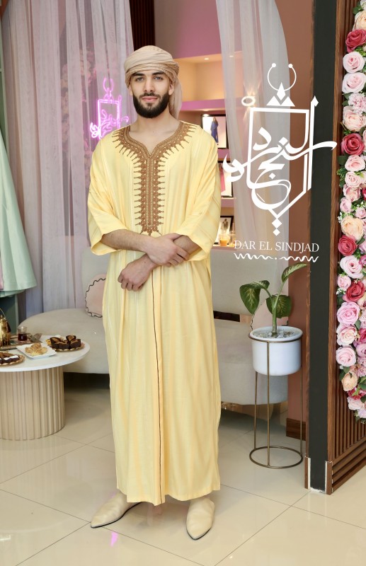 Qamis Chiheb jaune