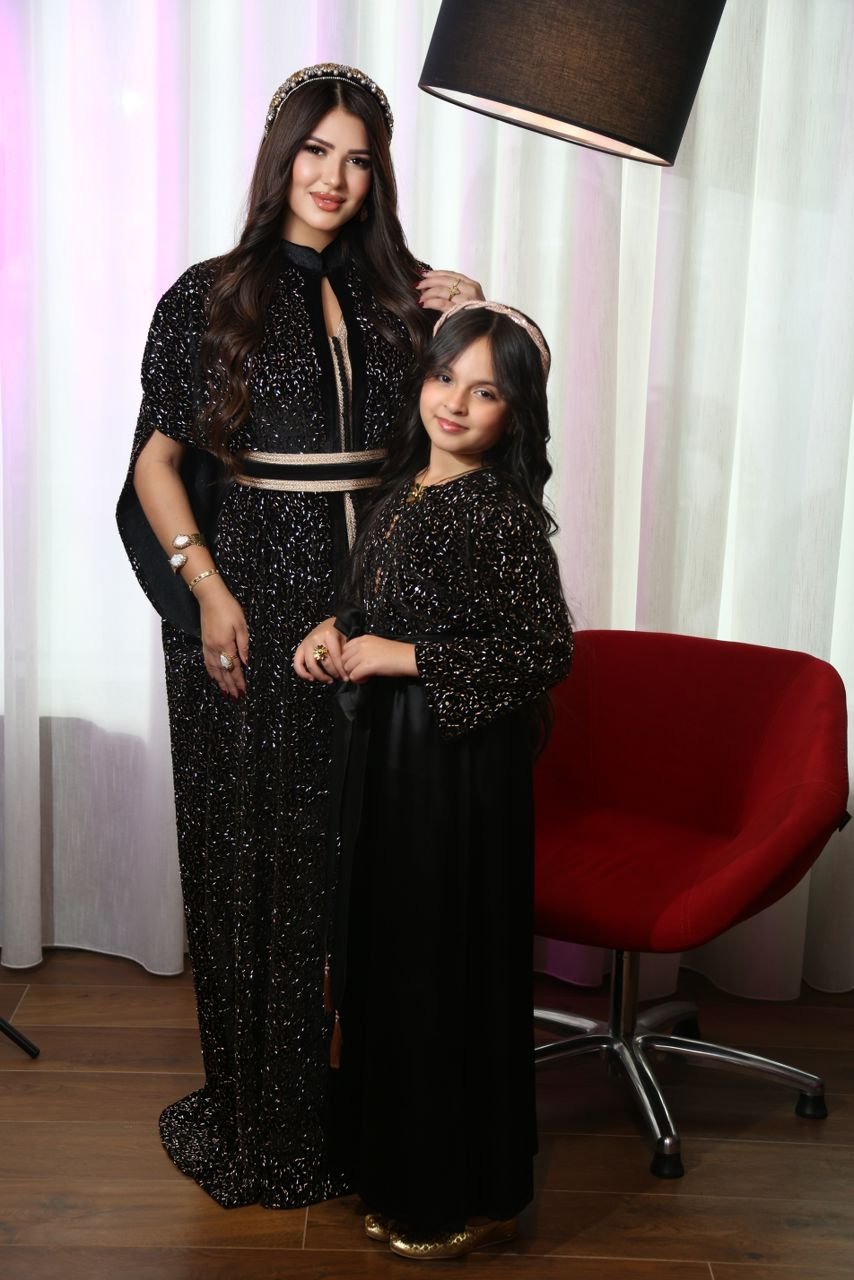 Caftan yakouta fille noir – Image 3